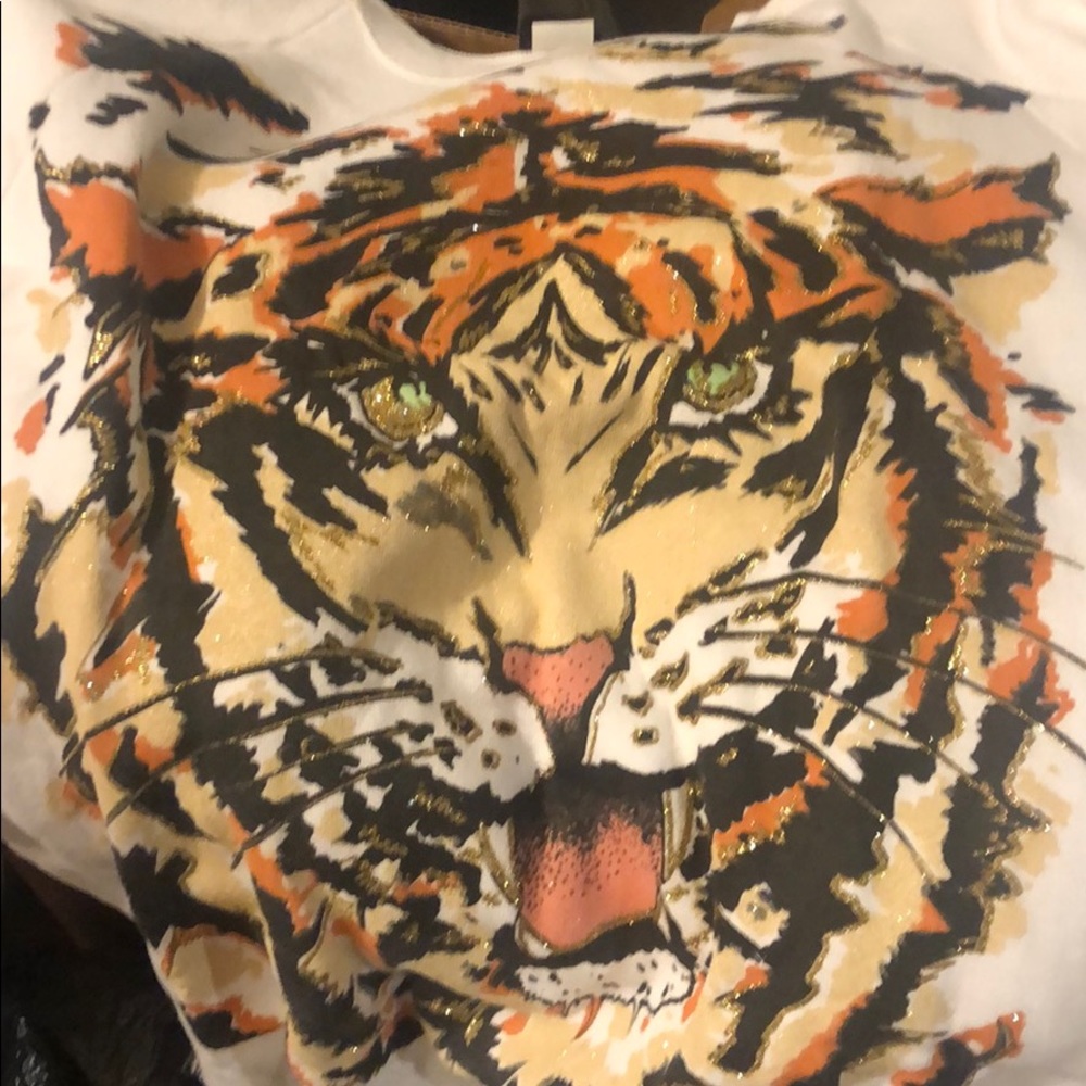 NOS - one size diamond dust long 80s sweatshirt